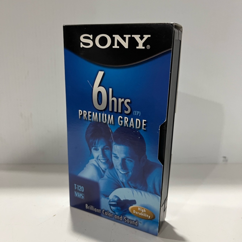 Premium Sony Brilliant Color/Sound 6 Hrs VHS VCR Tape UNUSED - CLEAN